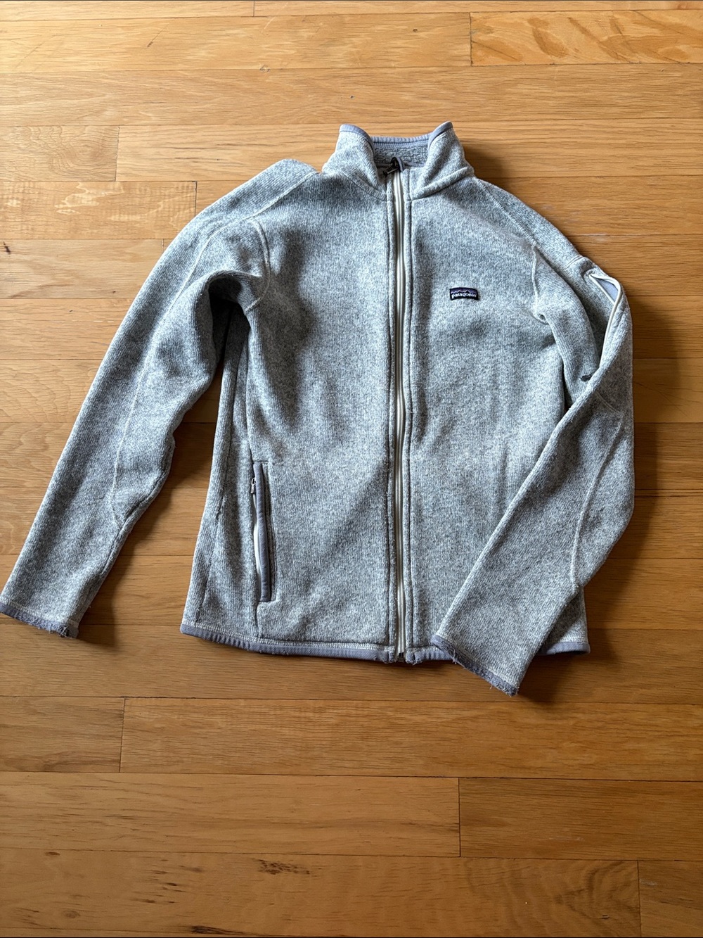 Patagonia Women’s Light Gray Full-Zip Fleece Jacket